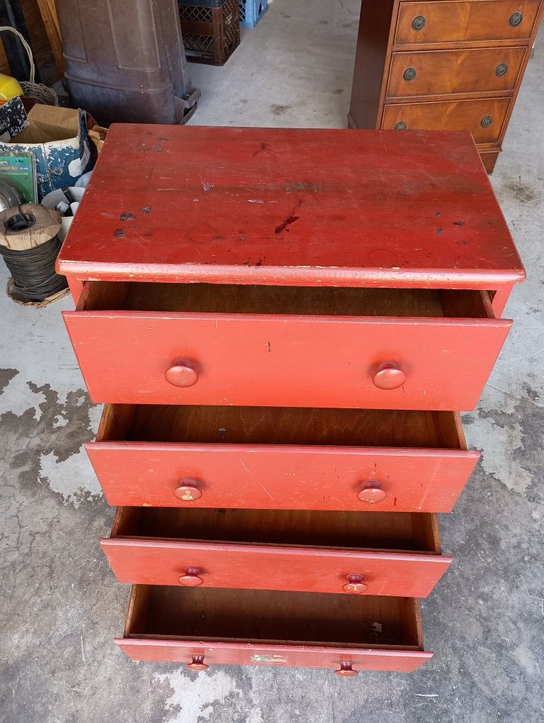 All Wood 4 Drawer Dresser