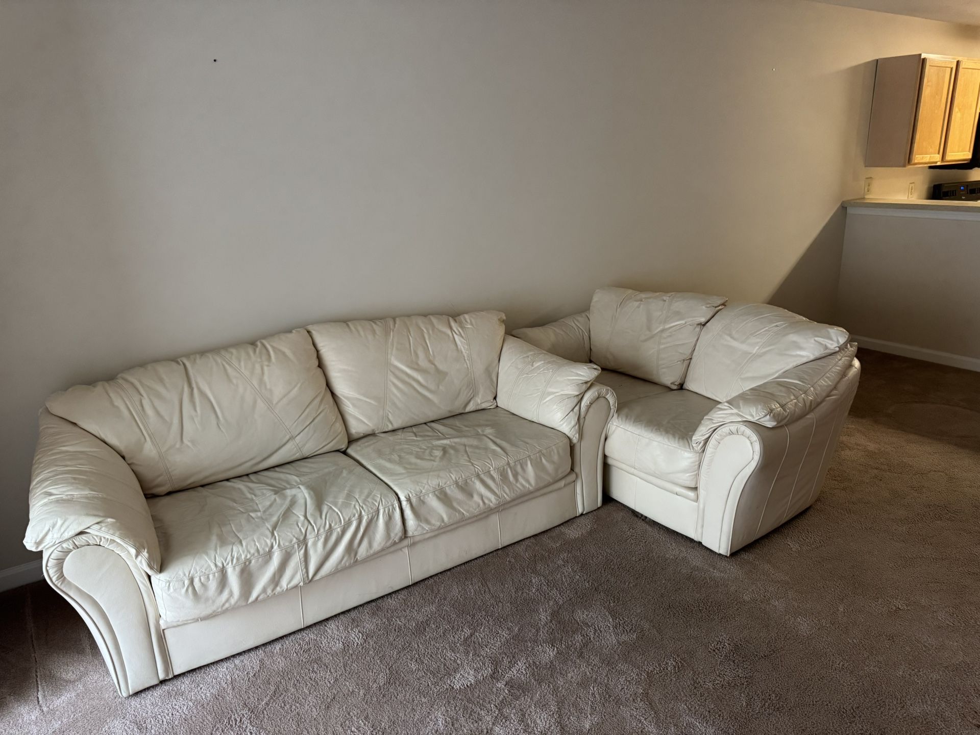 Genuine Leather Couch And Loveseat