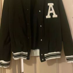 Black & White Varsity Jacket - Unisex 
