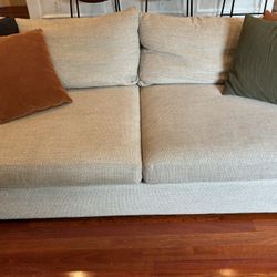 Crate & Barrel Sofa & Ottoman
