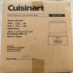 Cuisinart Frozen Yogurt Ice Cream Maker 