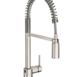 MOEN Align 1-Handle Pre-Rinse Spring Pulldown Kitchen Faucet with MotionSense Wave and Power Clean in Spot Resist Stainless