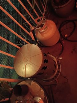 Propane Tank with Portable Heater