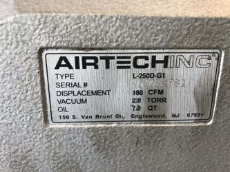 Airtech l-250d vacuum pump