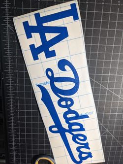 LA Dodgers Decal 12x4 Inches.