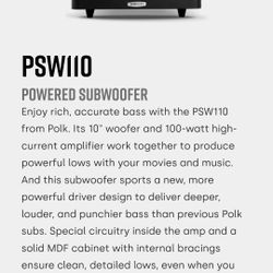 Polk Audio Powered Subwooferqq