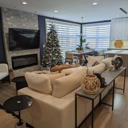 Faux Concrete Sofa Table
