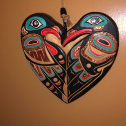 Mid Century 1st Nation Carving USA Folkart  solid wood