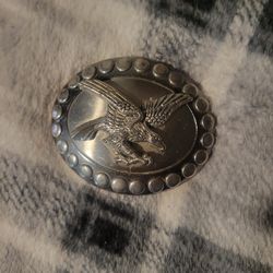 Silver Tone Eagle Belt Buckle
