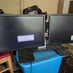 Dell Dual 22" Monitors And Stand