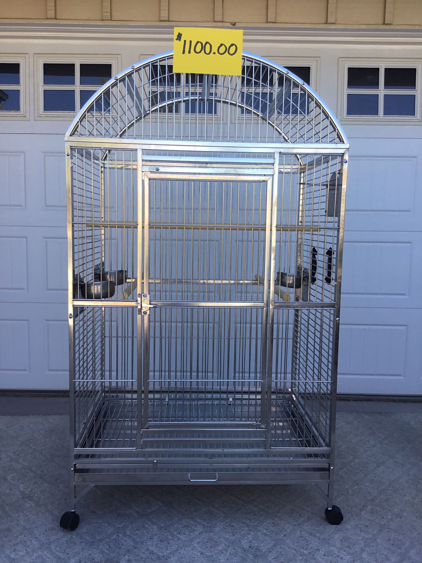 Stainless Steel Dome Top Bird / Parrot Cage 