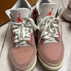 Size 6.5 Air Jordan 3 Retro Rust Pink Women 