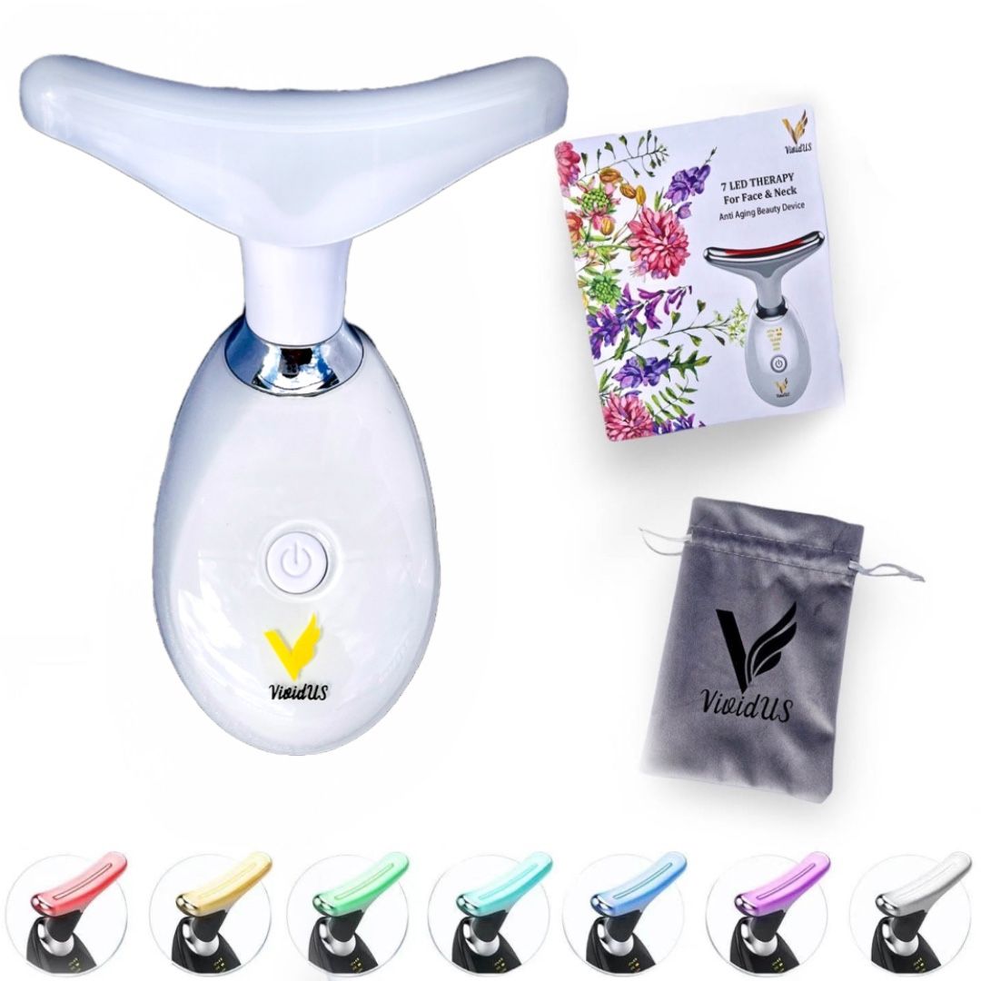 VIVIDUS Red Light Therapy Skin Toning Device, Anti Wrinkle, Double Chin Reducer