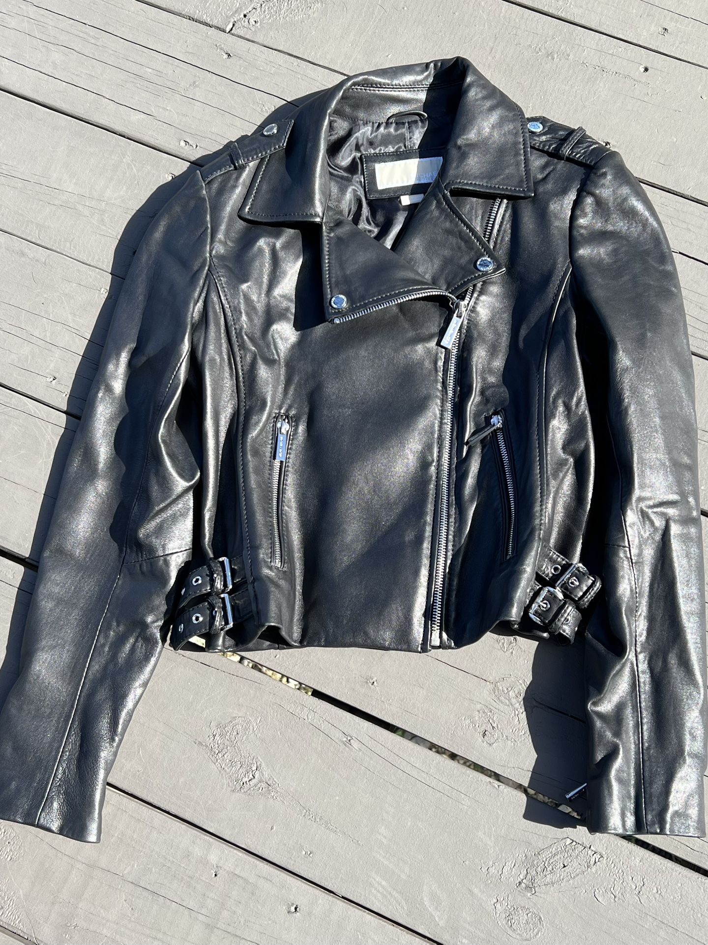 Michael Kohrs Medium Women Genuine Leather Moto Jacket