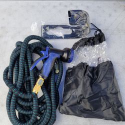 Water Garden Hose With Spray Nozzle 75 Feet