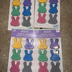 4 Packs CREATOLOGY Easter Bunny Shaped Crayons 6pc