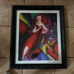 Picture Framed Linda Kinff. “Romaine “ Signed