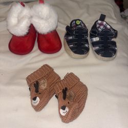 Infant Baby Shoes Bundle 0–3 Months (Carter’s + First Impressions)