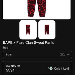 Faze X Bape Sweatpants
