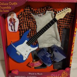 Our Generation PLAID to ROCK Deluxe Outfit for Most 18" Boy Dolls New