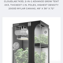 AC Infinity Cloudlab 743D 2-in-1 Advanced Grow Tent