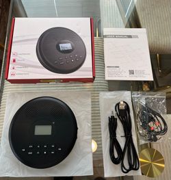 ARAFUNA Portable CD Player Rechargeable with Bluetooth, Speakers