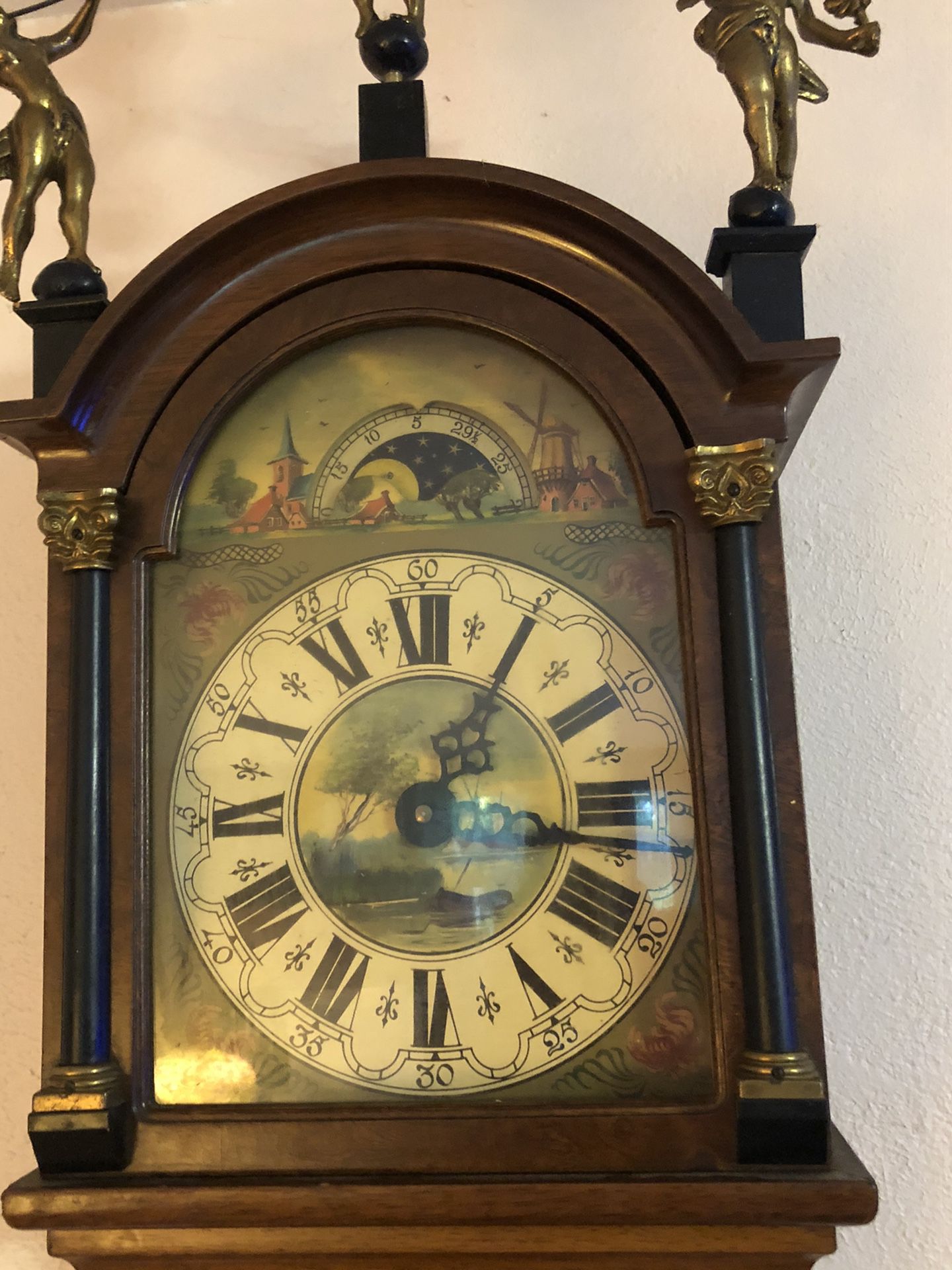 Antique clock/ Early 19th century original Frisian tail clock