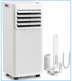 Uthfy 6,000 BTU Portable Air Conditioners, 4-in-1 Portable AC Unit with Cool, Fan, Dehumidifier, Sleep Mode, 24H Timer, Up to 250 Sq.Ft Air Conditione
