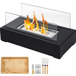 Tabletop Fire Pit with Smores Maker Kit Portable Indoor/Outdoor Mini Small Fireplace 