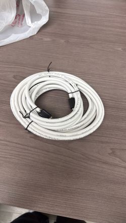 PPC Perfect Flex 6 Series 18 AWG White Coaxial Cable with F-Connectors