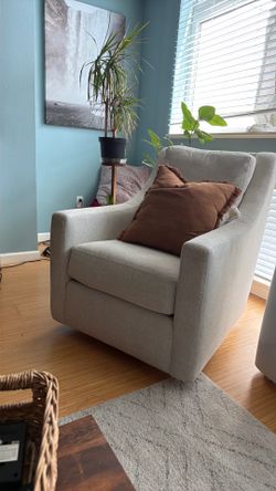 Upholstered swivel glider chair