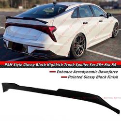 25-26 Kia K5 PSM Style Gloss Black Duckbill Highkick Trunk Spoiler