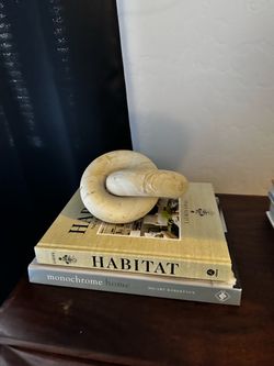 (2) Marble Knot Decorative Sculpture