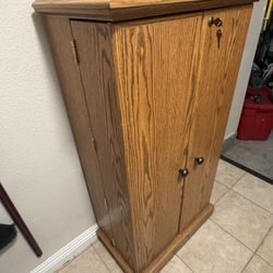 Multi media storage locked cabinet