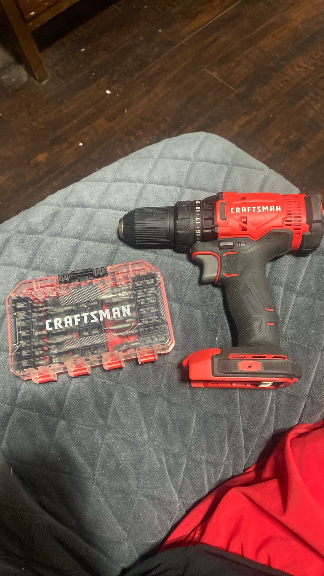 Craftsman Drill And Drill Bits ( No Battery Tool Only)
