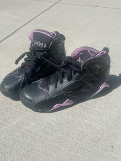 Air Jordan 7 Retro "Barely Grape," Blk and Purple Big kid size 4