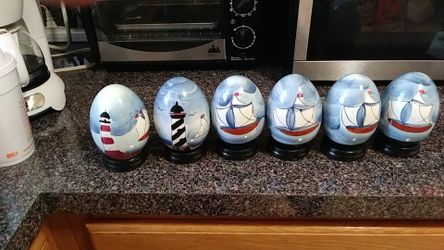 6 ceramic decorations with vese