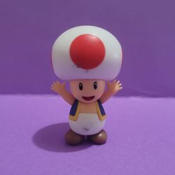 Jakks Super Mario World of Nintendo 2" TOAD RED Figure.