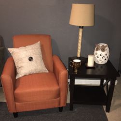 Brand new rustic orange armchair from Kohl's