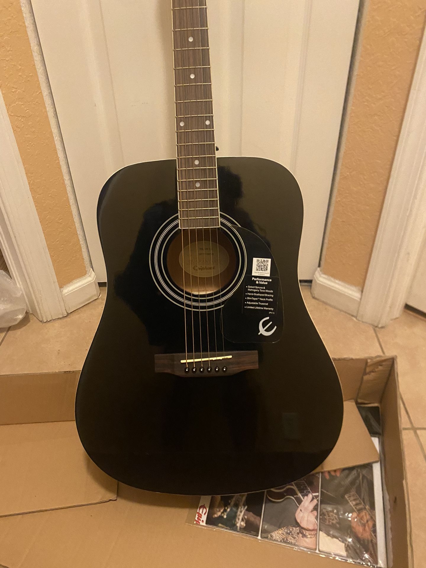 Black Acoustic guitar