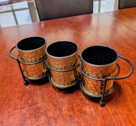 New - 15" (3.25"d) Gold Candle / Utensil Holder