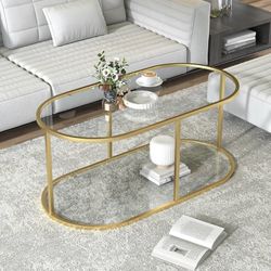 Coffee Table Gold Glass Coffee Table