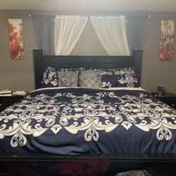 Ashley Furniture King Bed Frame - Black