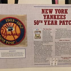 1952 New York Yankees 50th Anniversary Patch