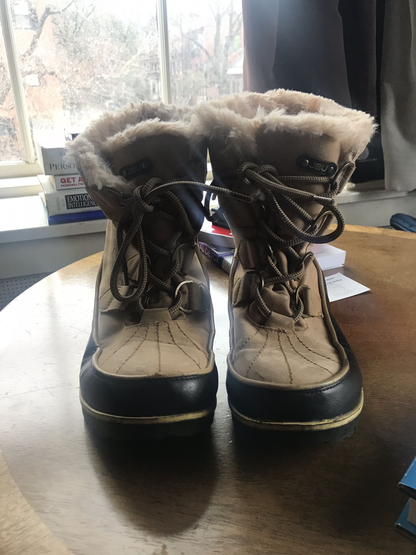 JBU Faux Fur Waterproof boots (size 8)