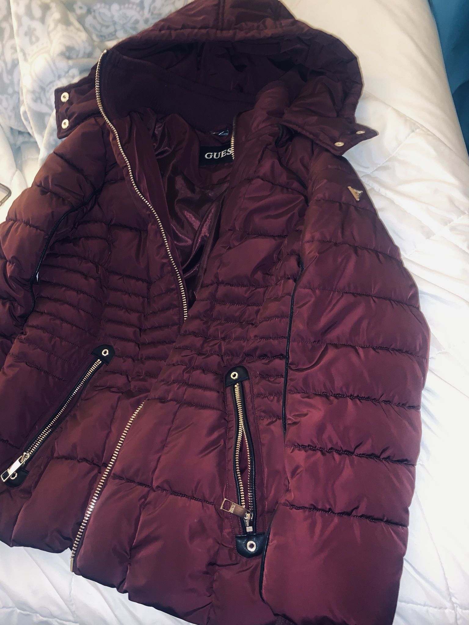 Guess on sale burgundy jacket