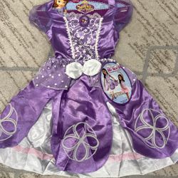 Princess Sofia Dress Costume Size 4-6x