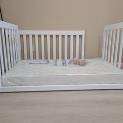 Convertible Crib To Toddler Bed With Mattress 
