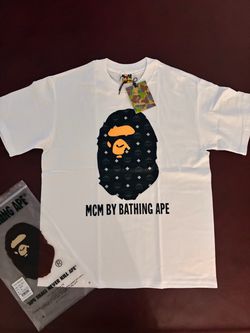 MCM x A Bathing Ape Ape Head T-Shirt White / Black