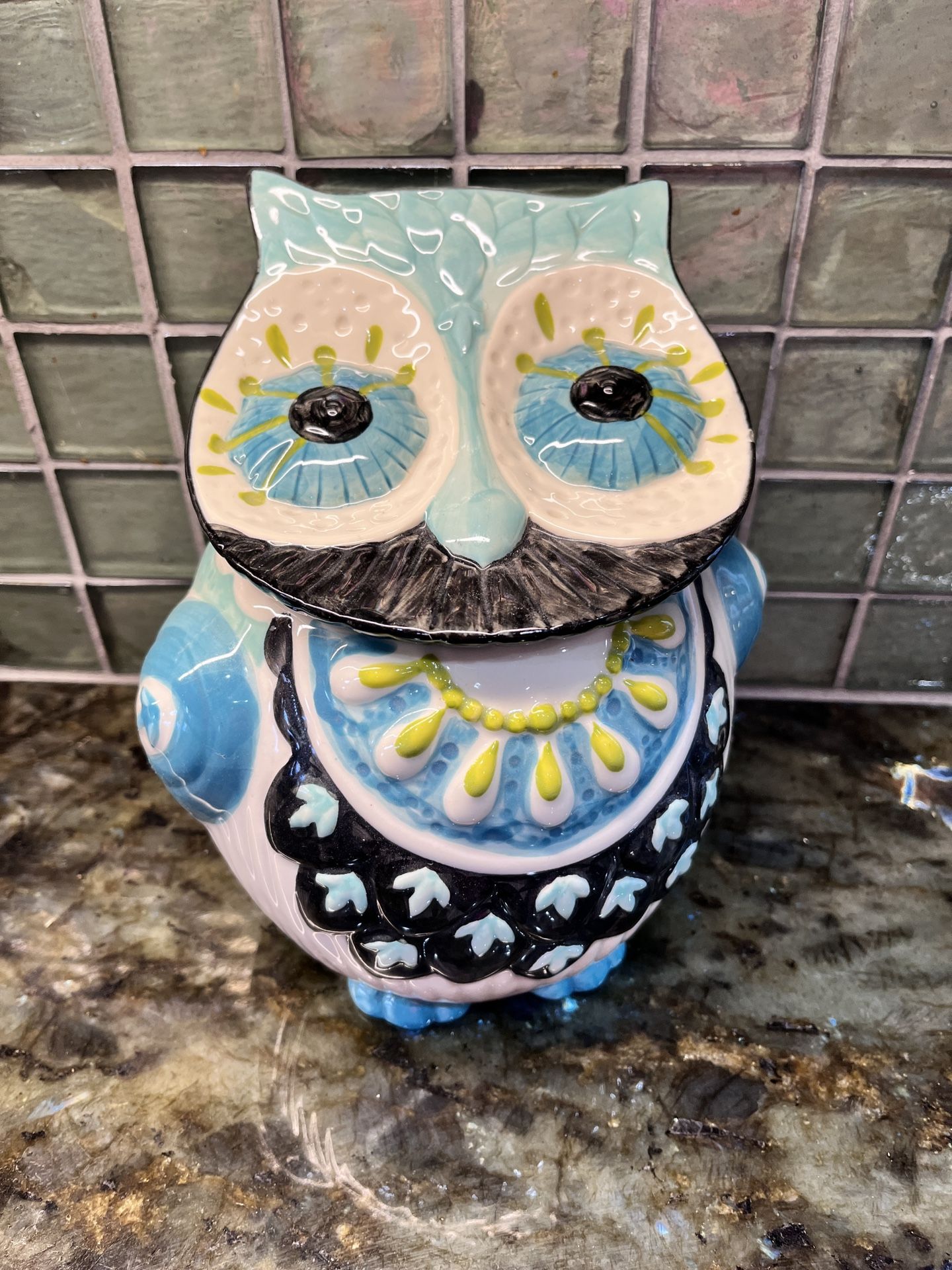 Ceramic Owl Cookie Jar New From Anthropologie